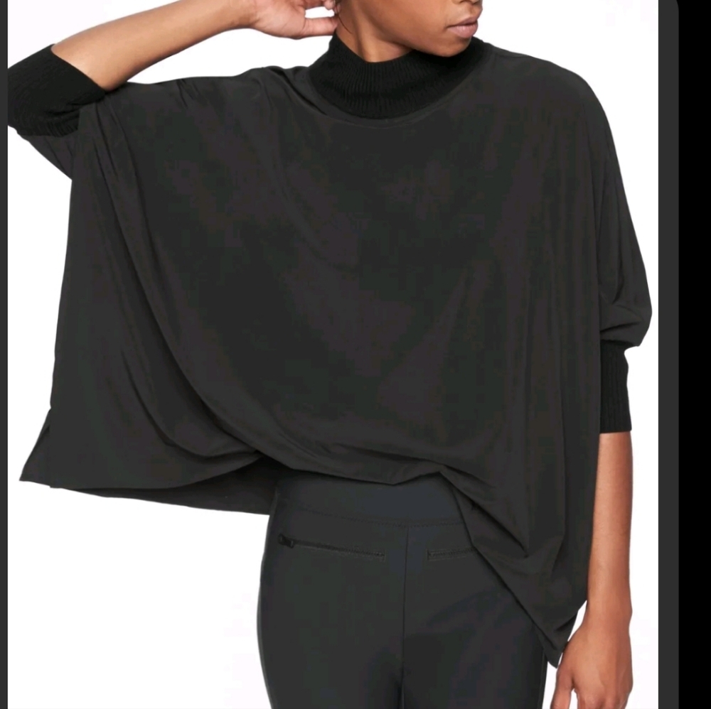 Athleta Insights Mock Neck Top Black/XS